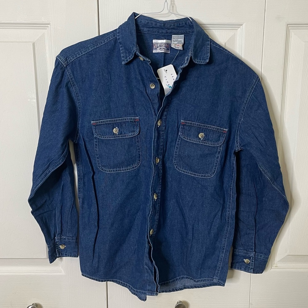 Nevada Jeanswear Boys Jean Vtg Button Down Jacket Youth Size Medium
